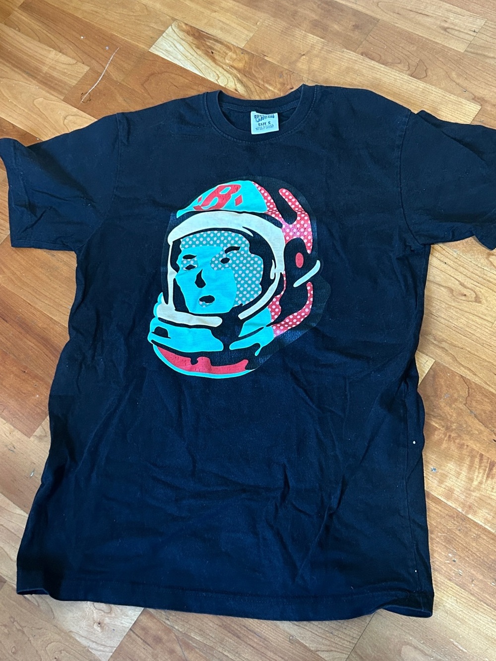 Billionaire Boys Club Black Short-Sleeve Tee with Teal & Coral Astronaut Graphic